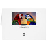 HYPER PARROTS / RED AND BLAUE ARA Valentinstag (Rückseite Horizontal)