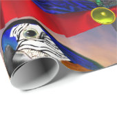 HYPER PARROTS /RED UND BLAUE ARA MIT RIBBONEN GESCHENKPAPIER (Rolleneckpunkt)