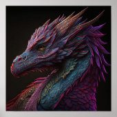 Hyper Realistic Dragon Art Poster (Vorne)