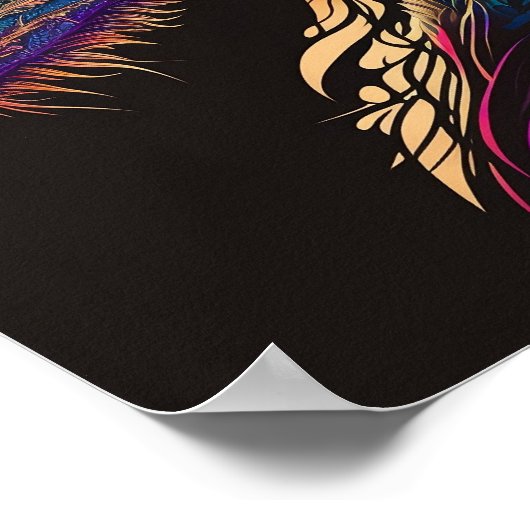 Hyper Realistic Dragon Digital Art Poster (Ecke)