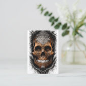 Hyper Realistic Fantasy Skull in Flames Visitenkarte (Stehend Vorderseite)
