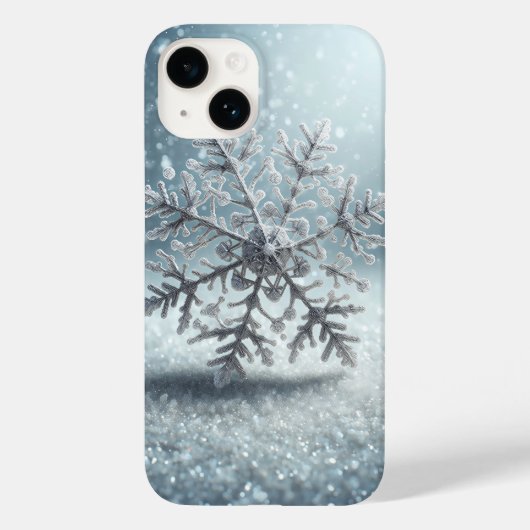 Hyper-Realistic Frozen Snowflake Phone Case Winter (Rückseite)