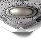 Hyper-Realistic Pitted Cast Iron Texture Template Poster (Ecke)