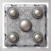 Hyper-Realistic Pitted Cast Iron Texture Template Poster (Vorne)