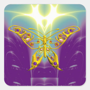 HYPER SCHMETTERLING QUADRATISCHER AUFKLEBER