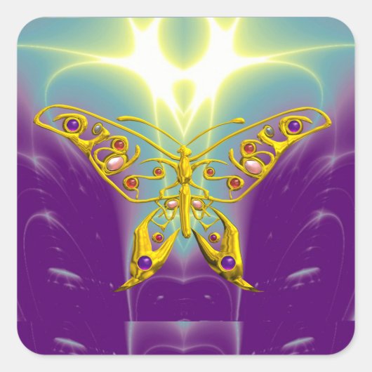 HYPER SCHMETTERLING QUADRATISCHER AUFKLEBER (Vorderseite)