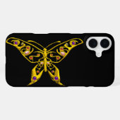 HYPER SCHMETTERLING Schwarz iPhone Hülle (Rückseite (Horizontal))