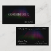Hyper schwarze Sammlung: Dunkle Visitenkarte (Vorne/Hinten)
