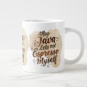 Hyper-Specific Coffee Pun Mug Jumbo-Tasse (Rechts)
