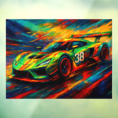 hyper stylized racing car fensteraufkleber (Blatt 3)