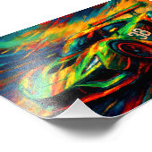 hyper stylized racing car fotodruck (Ecke)