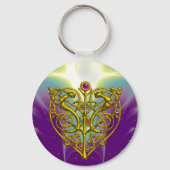 HYPER VALENTIN/GOLD-ZELLTIKKEIN HERZ IN LILA SCHLÜSSELANHÄNGER (Rückseite)