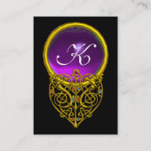 HYPER VALENTINE AMETHYST MONOGRAMM lila Visitenkarte (Rückseite)