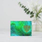 HYPER VALENTINE, blau-grün, rot Visitenkarte (Stehend Vorderseite)