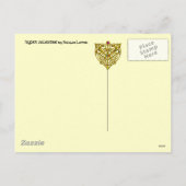 HYPER VALENTINE / Gold Celtic Heart Feiertagspostkarte (Rückseite)