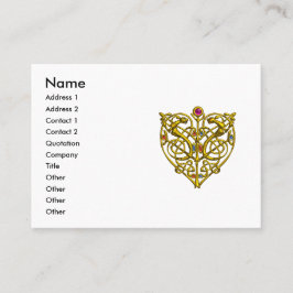 HYPER VALENTINE GOLD CELTIC KNOCHHERZ, Weiße Perle Visitenkarte
