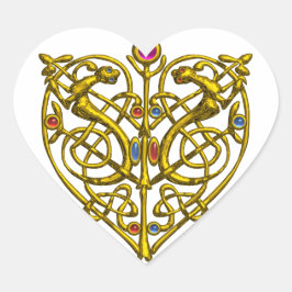 HYPER VALENTINE/GOLD CELTIC KNOW HERZ MIT GEMS Herz-Aufkleber