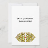 HYPER VALENTINE/GOLD CELTIC KNOW HERZ Weiß Einladung (Rückseite)