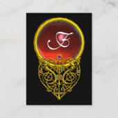 HYPER VALENTINE GOLD HERZ ROT RUBY MONOGRAM, schwa Visitenkarte (Rückseite)