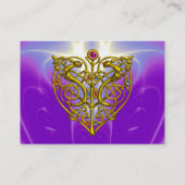 HYPER VALENTINE, GOLD ZELLTIKHERZ Lila rosa Visitenkarte (Rückseite)