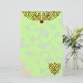 HYPER VALENTINE, grün Briefpapier (Stehend Vorderseite)