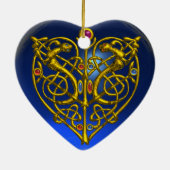 HYPER VALENTINE HEART Red Ruby and Blue Sapphire Keramikornament (Hinten)