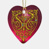 HYPER VALENTINE HEART Red Ruby and Blue Sapphire Keramikornament (Links)