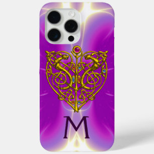 HYPER VALENTINE HERZMONOGRAMM Pink Fuchsia Lila iPhone 15 Pro Max Hülle