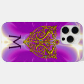 HYPER VALENTINE HERZMONOGRAMM Pink Fuchsia Lila Case-Mate iPhone Hülle (Rückseite (Horizontal))