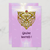 HYPER VALENTINE lila Einladung (Vorne/Hinten)