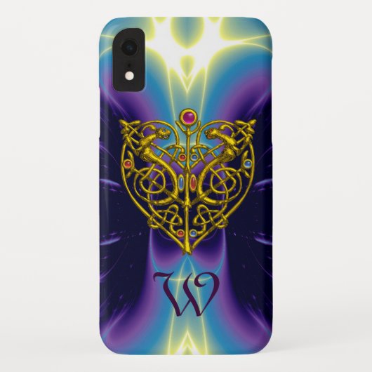 HYPER VALENTINE MONOGRAM Lila Blau Case-Mate iPhone Hülle (Rückseite)