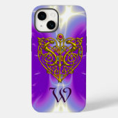 HYPER VALENTINE MONOGRAMM Pink Fuchsia Lila Case-Mate iPhone Hülle (Rückseite)