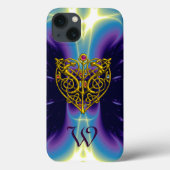 HYPER VALENTINE MONOGRAMM Pink Fuchsia Lila Case-Mate iPhone Hülle (Rückseite)