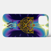 HYPER VALENTINE MONOGRAMM Pink Fuchsia Lila Case-Mate iPhone Hülle (Rückseite (Horizontal))