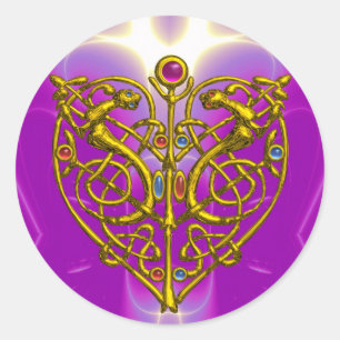 HYPER VALENTINE Pink Fuchsia Lila Runder Aufkleber