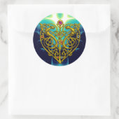 HYPER VALENTINE Pink Fuchsia Lila Runder Aufkleber (Tasche)