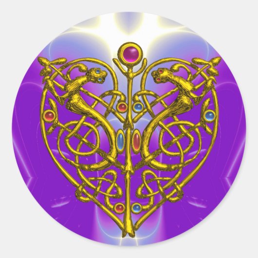 HYPER VALENTINE Pink Fuchsia Lila Runder Aufkleber (Vorderseite)