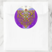 HYPER VALENTINE Pink Fuchsia Lila Runder Aufkleber (Tasche)