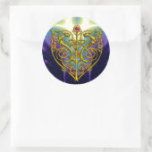 HYPER VALENTINE Pink Fuchsia Lila Runder Aufkleber (Tasche)