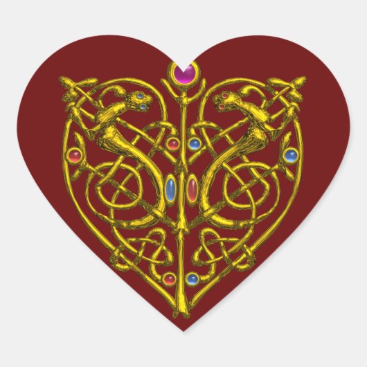 HYPER VALENTINE, rot Herz-Aufkleber (Vorderseite)