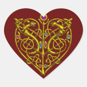 HYPER VALENTINE, rot Herz-Aufkleber