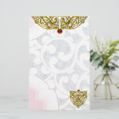 HYPER VALENTINE, weiß Briefpapier (Stehend Vorderseite)