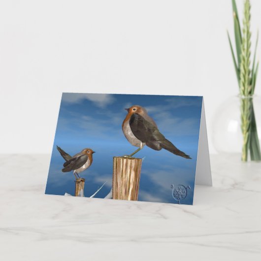 HYPER VRREN / ROBIN ROT BREAST FEIERTAGSKARTE (Vorderseite)