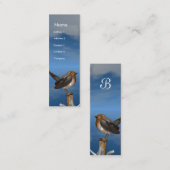 HYPER VRREN / ROBIN ROTES BRAST-MONOGRAM MINI VISITENKARTE (Vorne/Hinten)