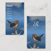 HYPER VRREN / ROBIN ROTES BRAST-MONOGRAM VISITENKARTE (Vorne/Hinten)