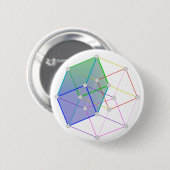 Hyper Würfel 2 -- coole Wissenschaft in 4D! Button (Vorne & Hinten)