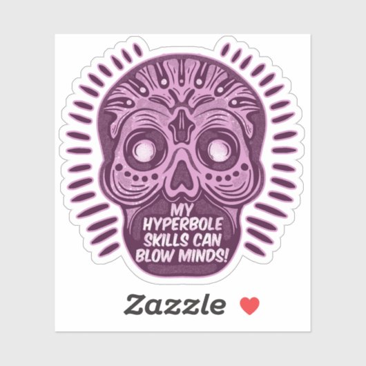 Hyperbole Funny ENGLISH SPRACHE Aufkleber (Blatt)