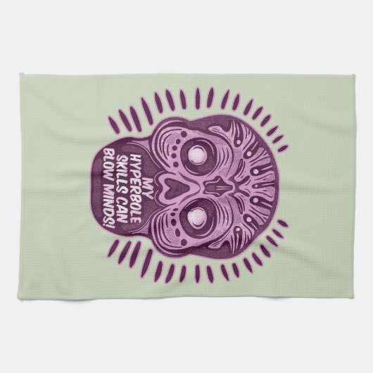 Hyperbole Funny ENGLISH SPRACHE Geschirrtuch (Horizontal)