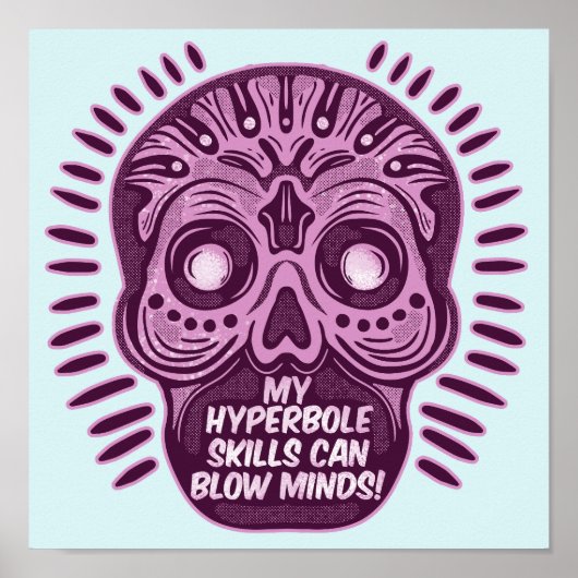 Hyperbole Funny ENGLISH SPRACHE Poster (Vorne)