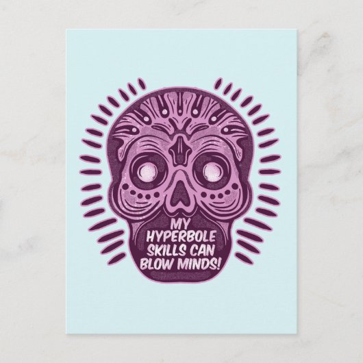 Hyperbole Funny ENGLISH SPRACHE Postkarte (Vorderseite)